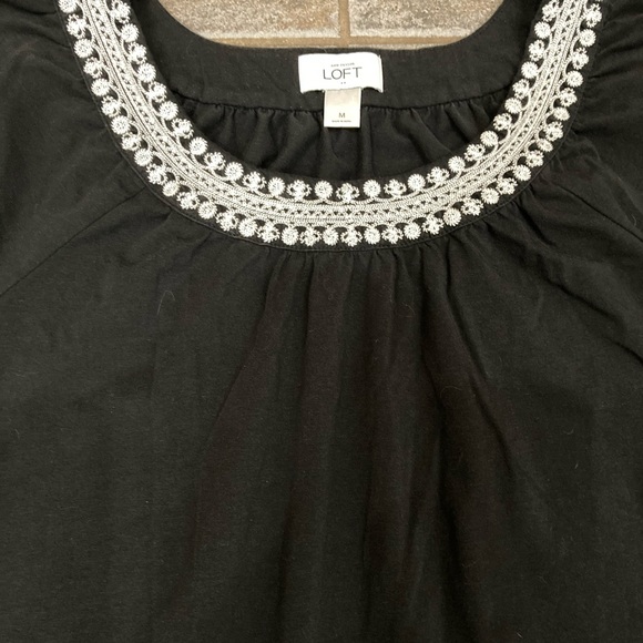 Ann Taylor LOFT Black and White Short-Sleeve Dress - Picture 7 of 11